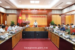 Họp xem xét tiến độ triển khai thực hiện các dự án Đường Lý Thái Tổ kéo dài và khu dân cư, tái định cư thành phố Lạng Sơn